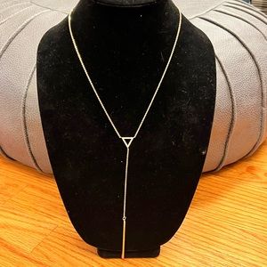 3/$20! J Crew Gold Statement Triangle Drop Pendant Necklace  with Crystals